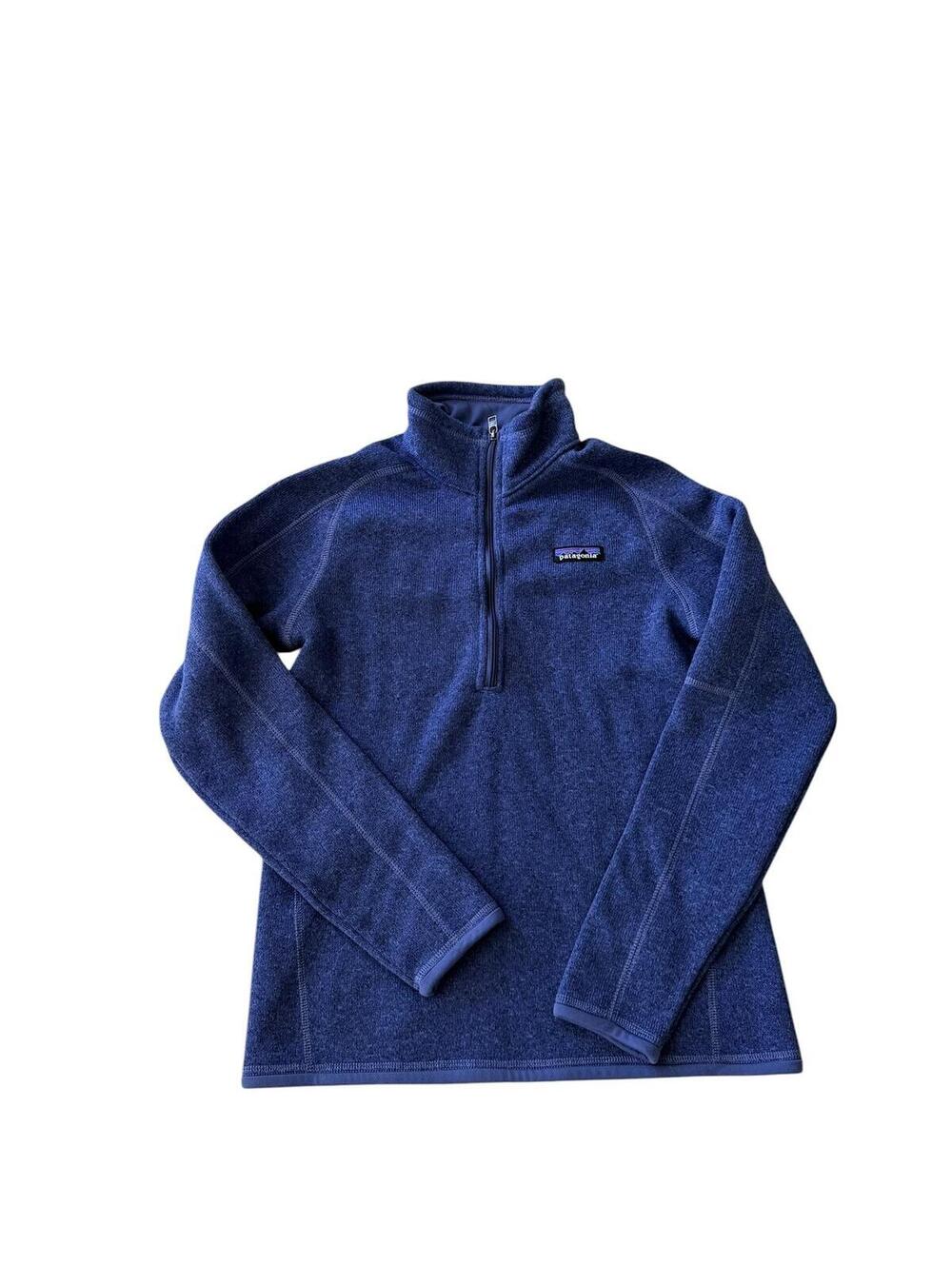 Patagonia Better Sweater 1/4 Zip Fleece Pullover Blue Heather Women’s Size S EUC